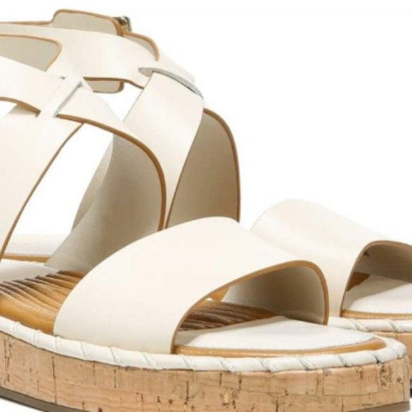 Sarto Zarlo Platform Sandal Cream Leather - Picture 2 of 4